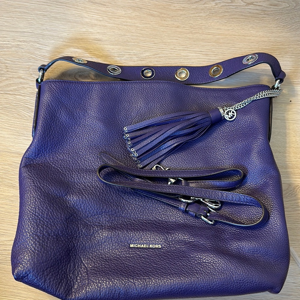Michael Kors, purple handbag purse